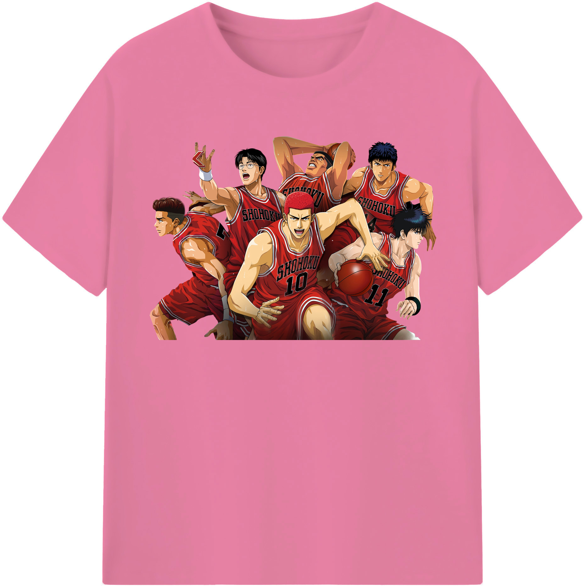 SLAM DUNK／スラムダンク 綿100％半袖Tシャツ（フロントプリント）